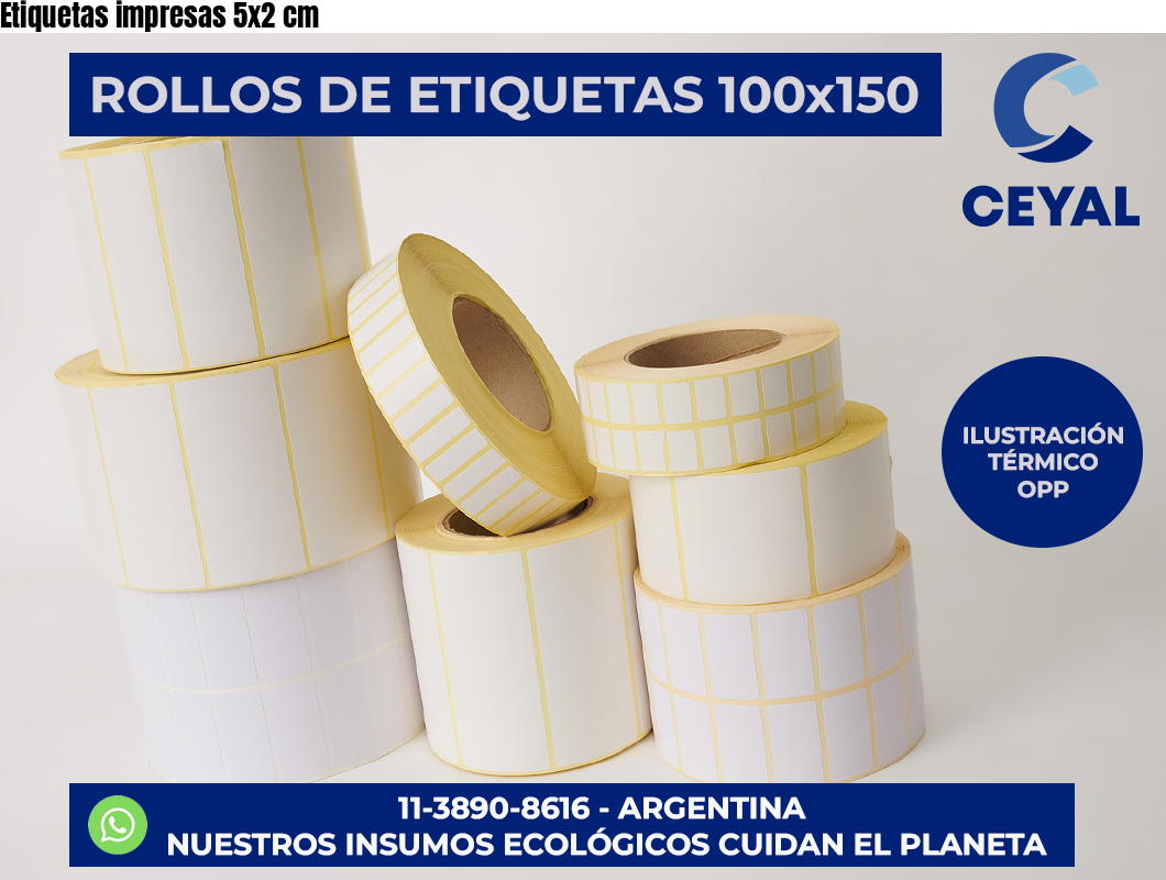 Etiquetas impresas 5×2 cm