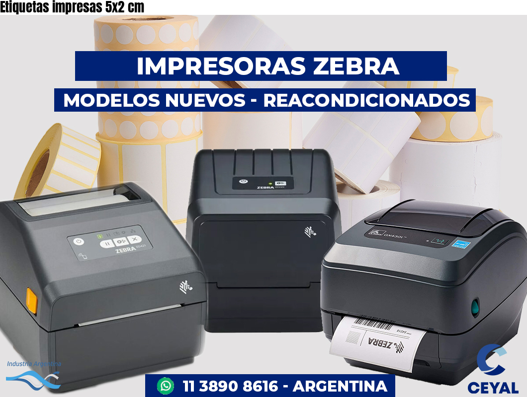 Etiquetas impresas 5x2 cm