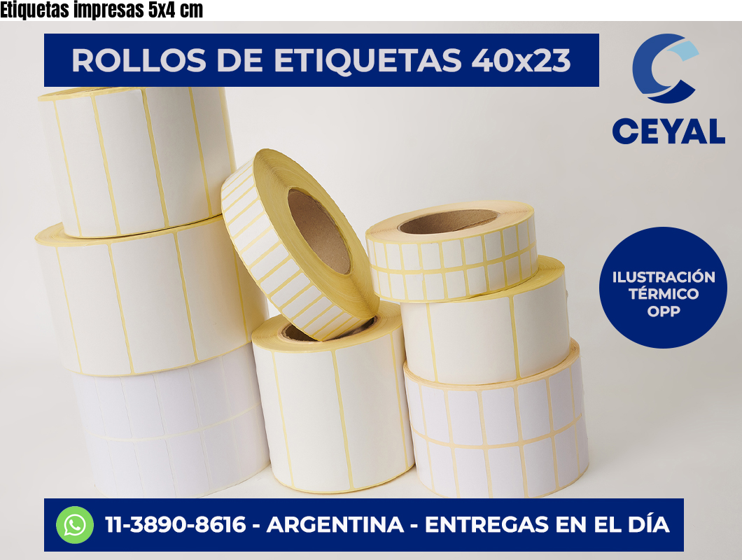 Etiquetas impresas 5×4 cm