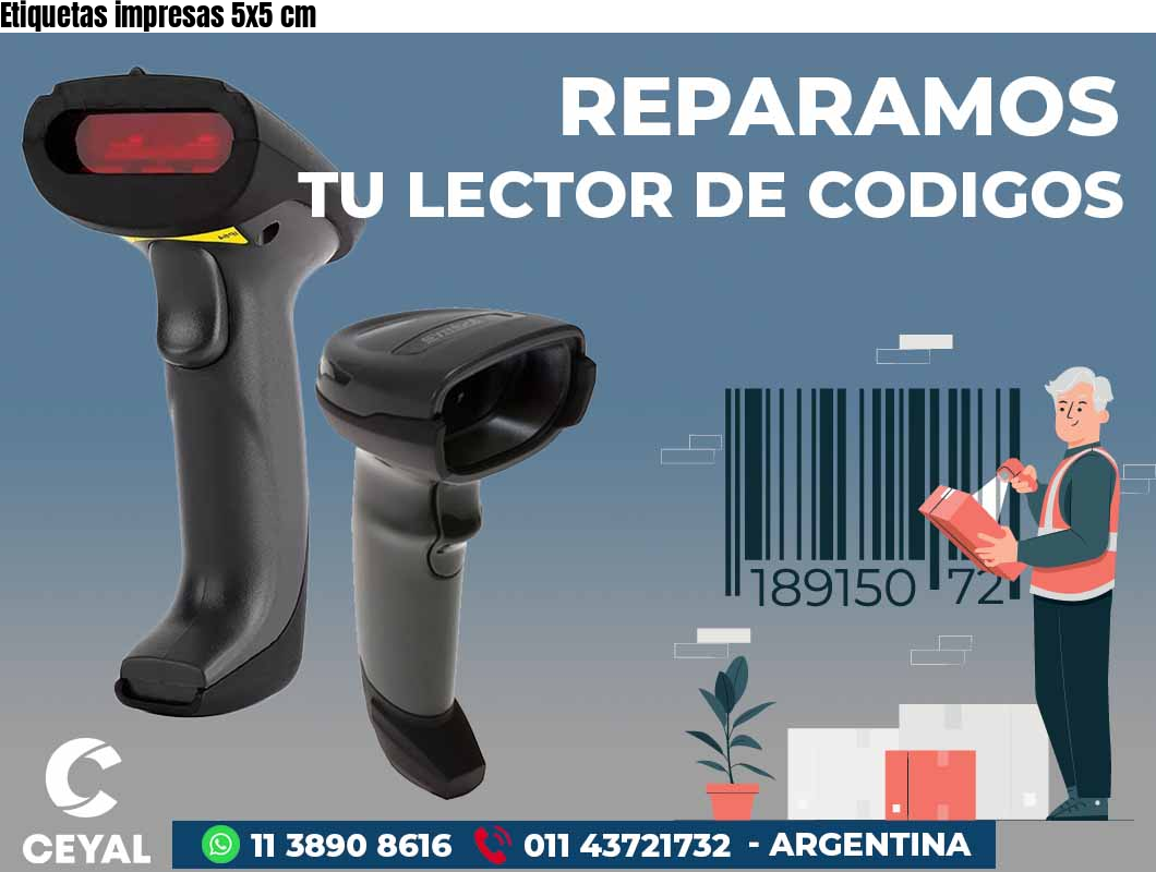 Etiquetas impresas 5x5 cm