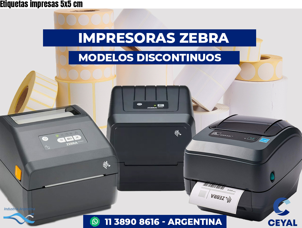 Etiquetas impresas 5x5 cm