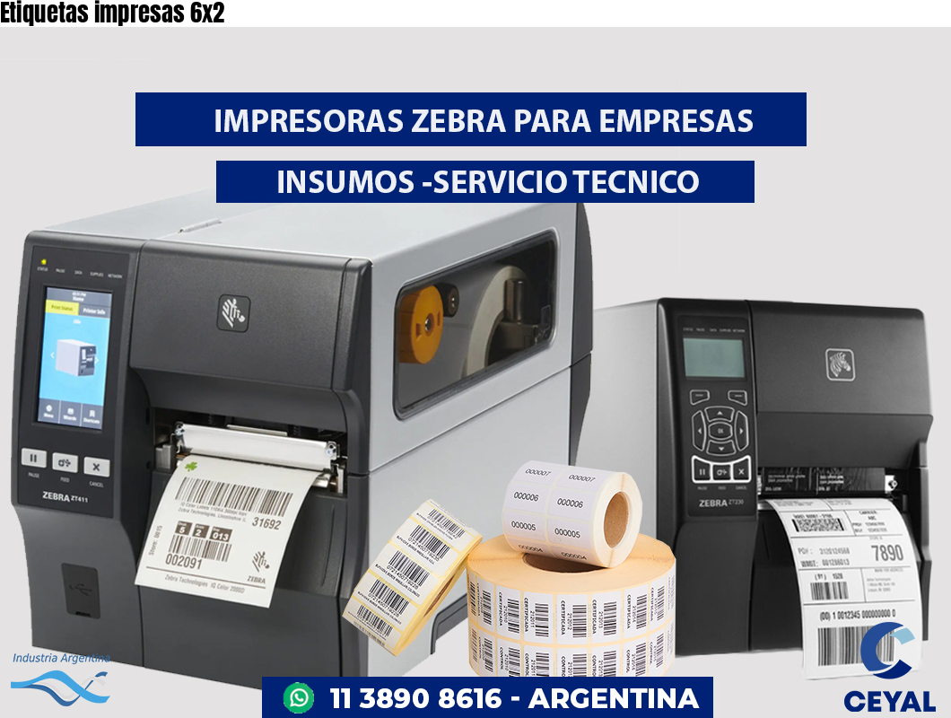 Etiquetas impresas 6x2