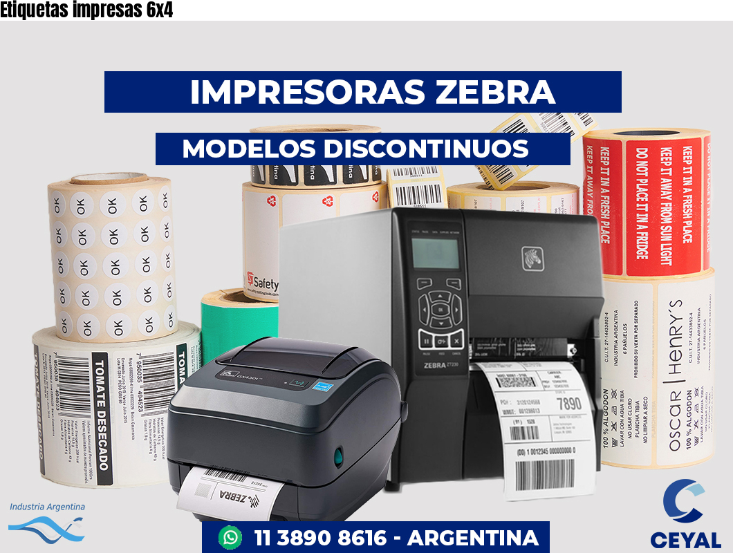 Etiquetas impresas 6x4