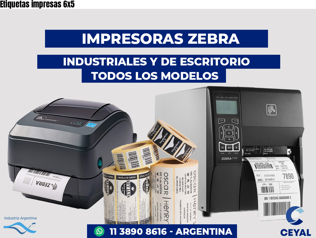 Etiquetas impresas 6x5