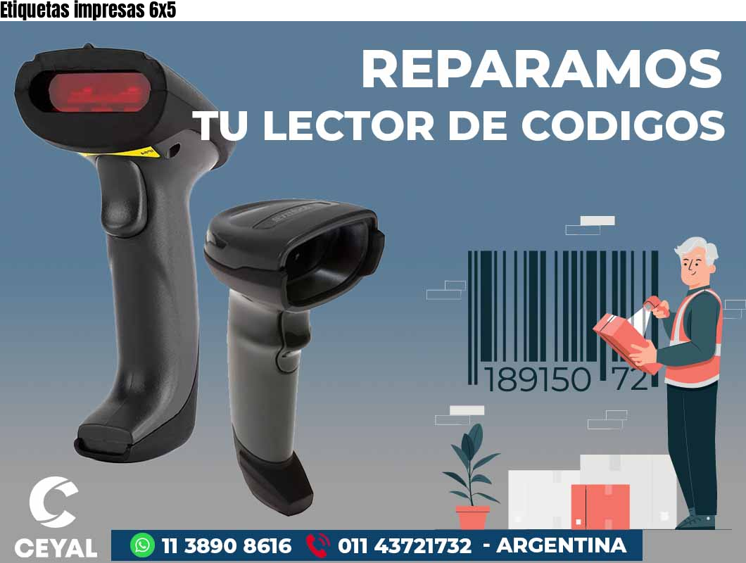 Etiquetas impresas 6x5