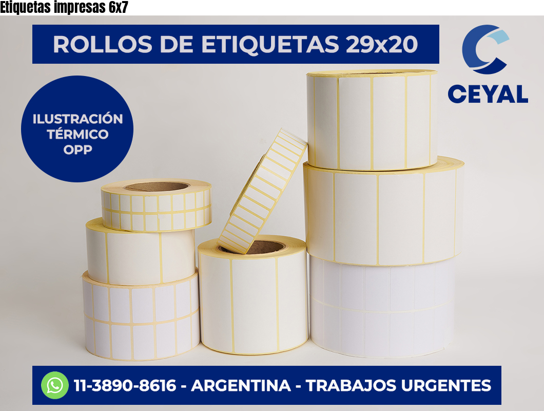 Etiquetas impresas 6×7