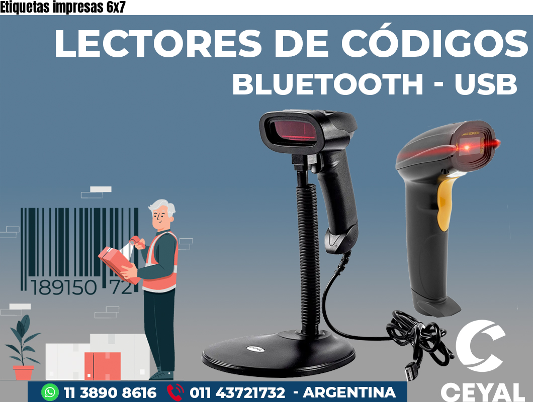 Etiquetas impresas 6x7