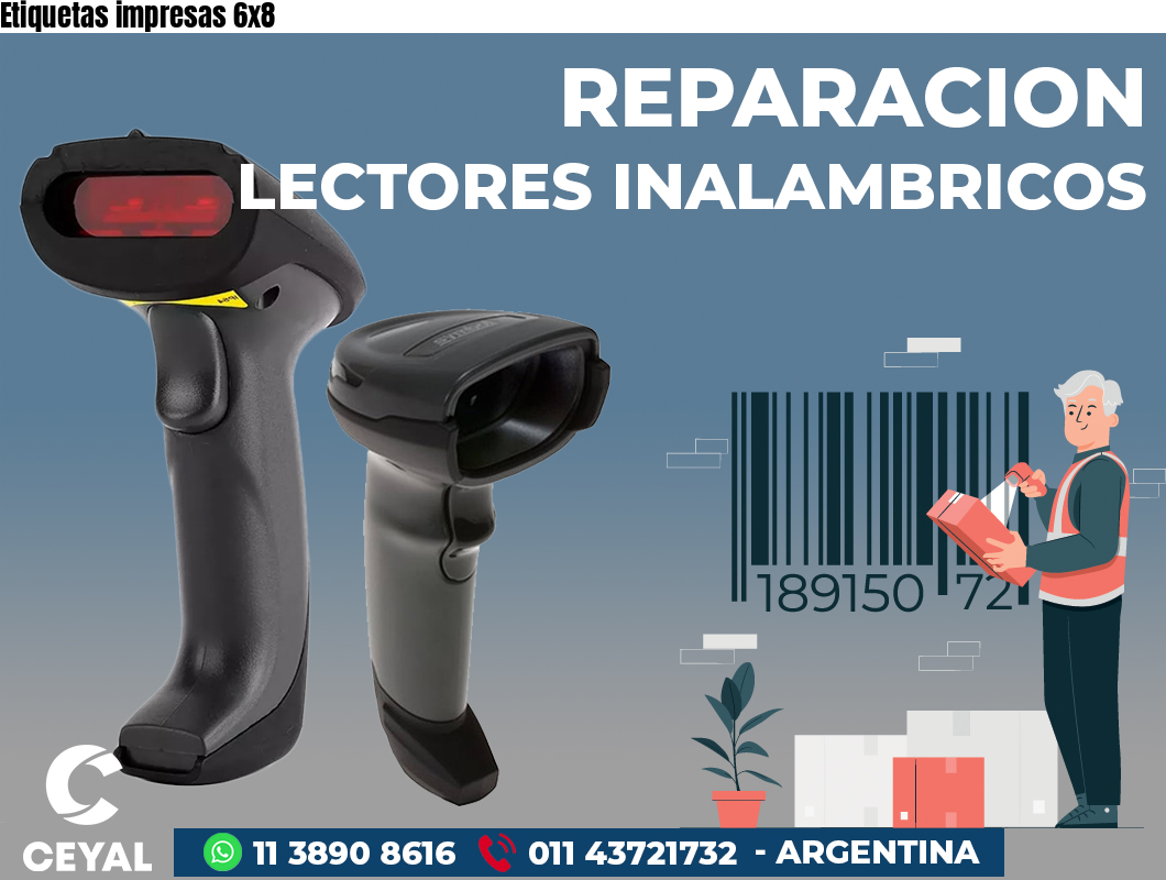 Etiquetas impresas 6x8