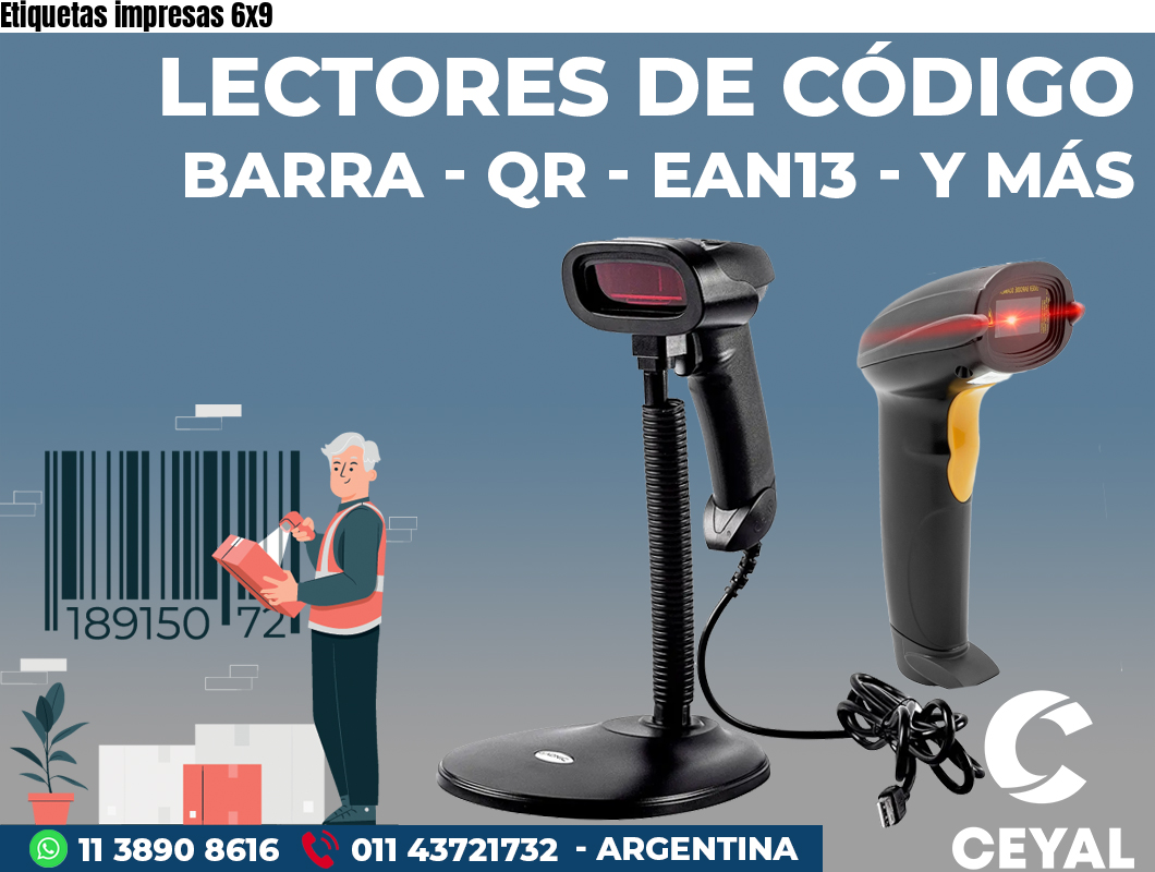 Etiquetas impresas 6x9 
