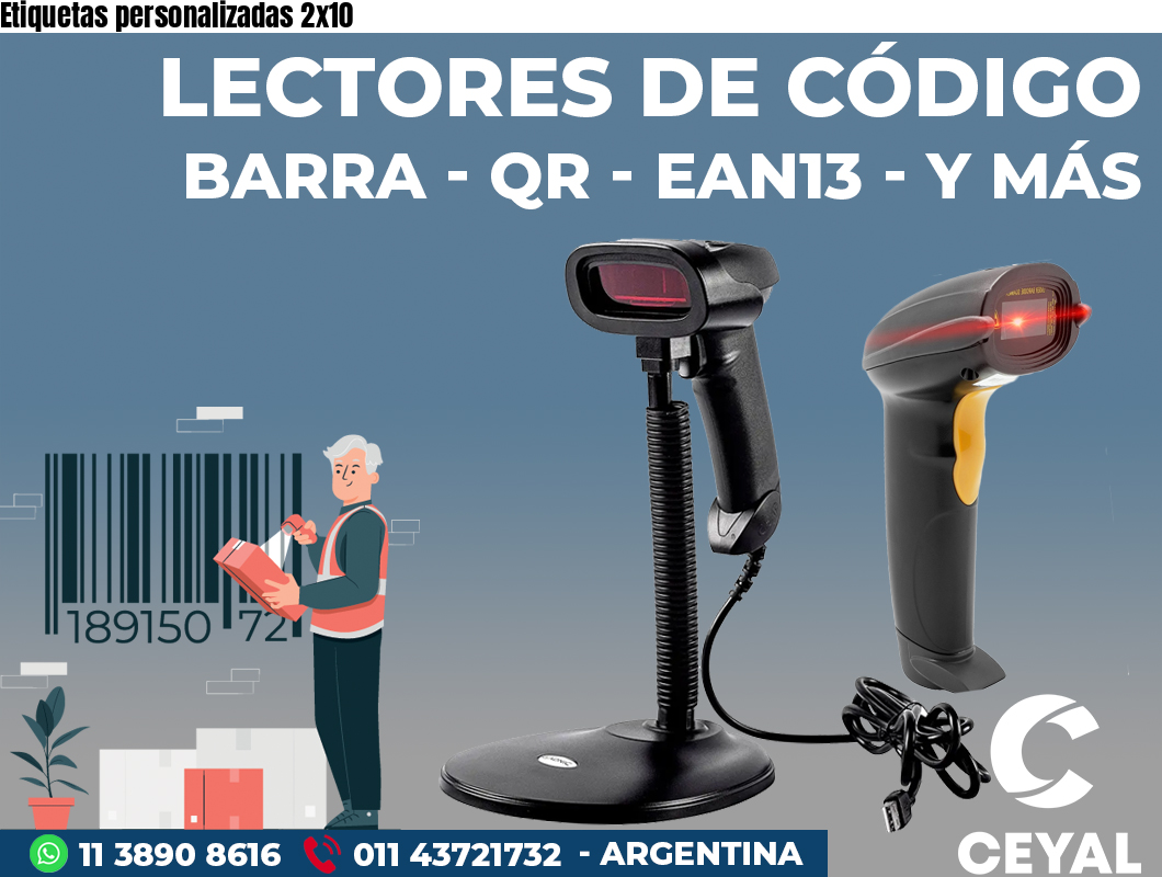 Etiquetas personalizadas 2x10