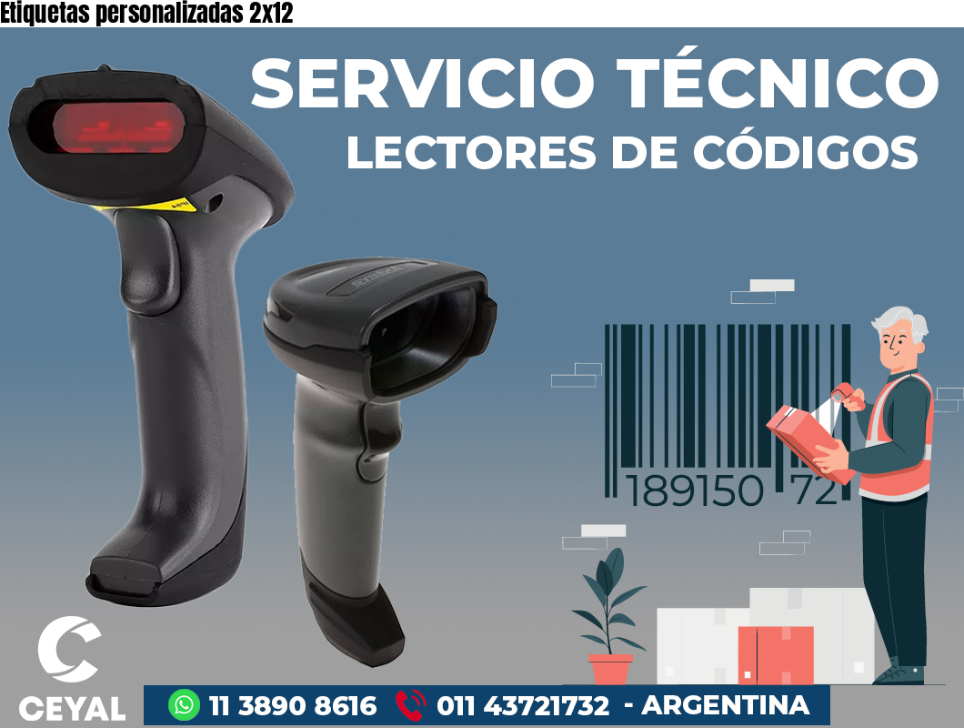 Etiquetas personalizadas 2x12