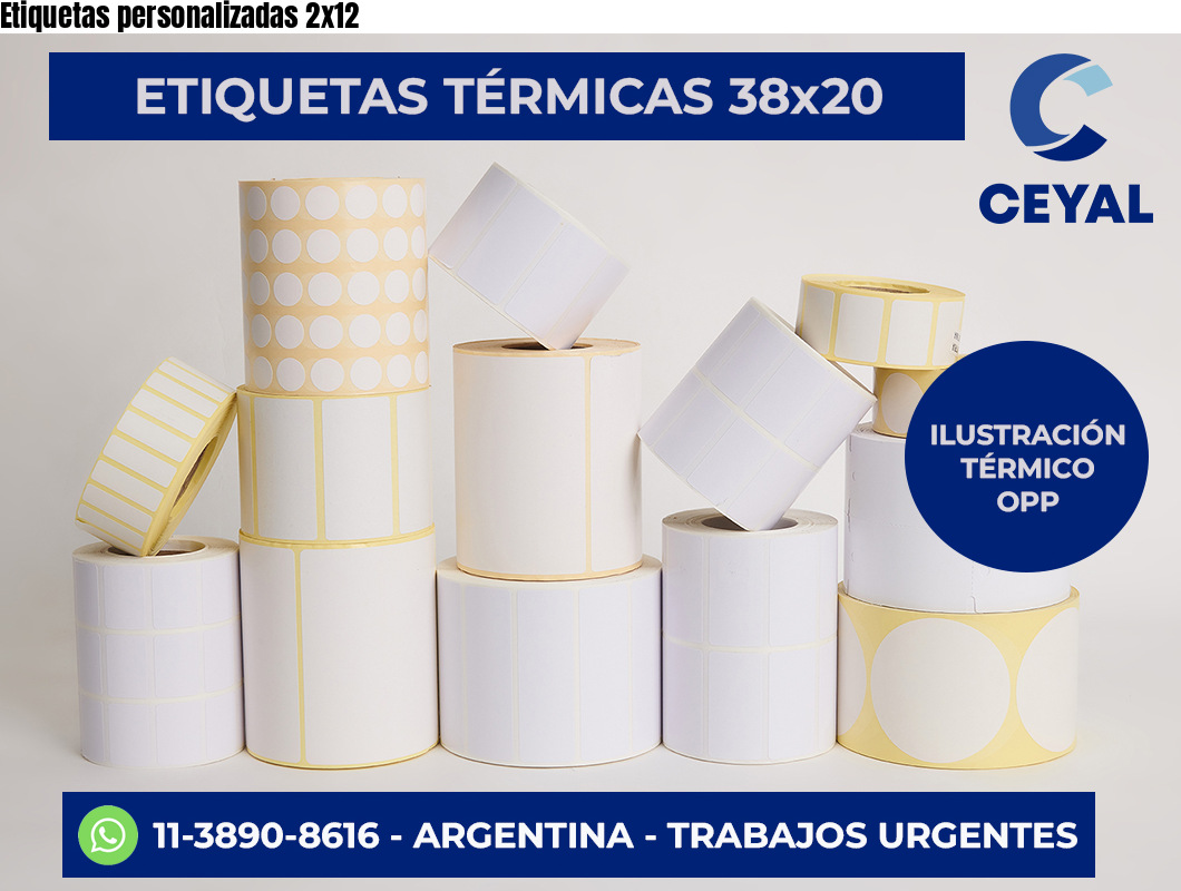 Etiquetas personalizadas 2×12