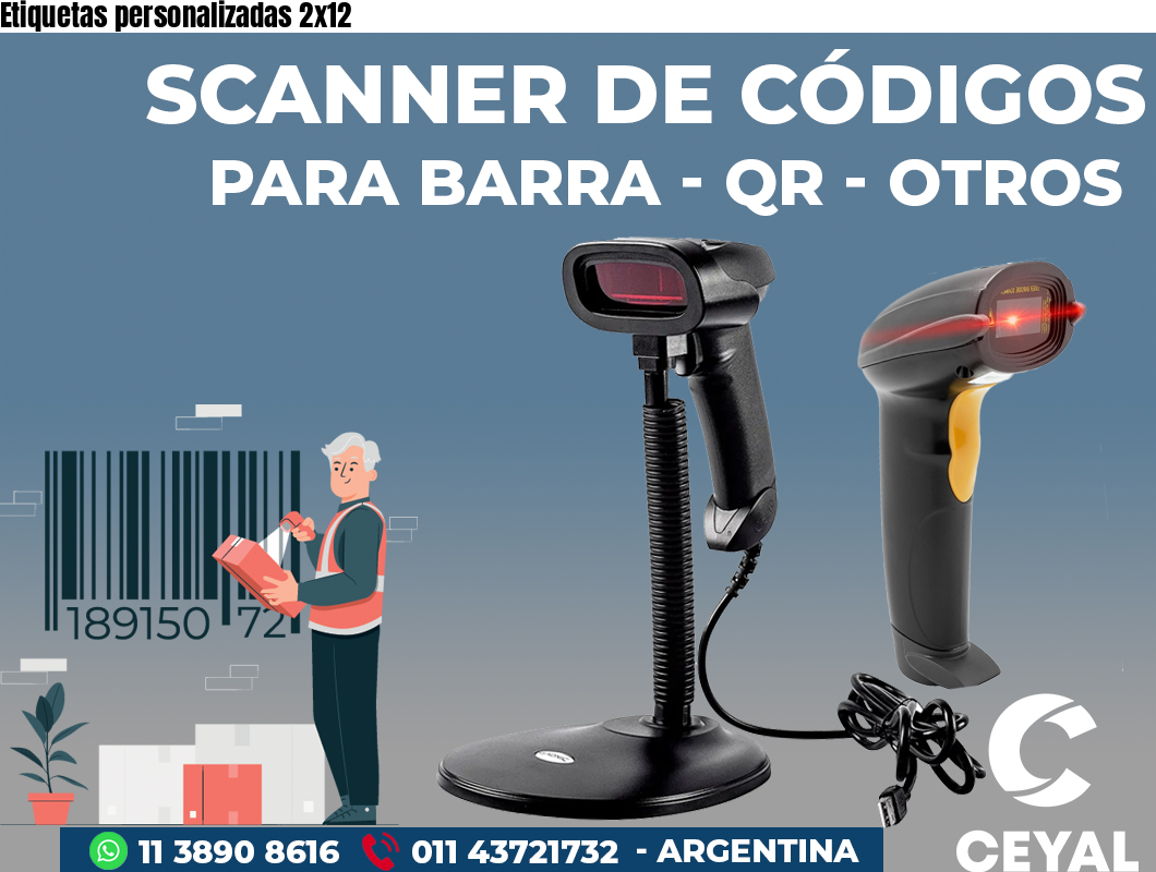 Etiquetas personalizadas 2x12