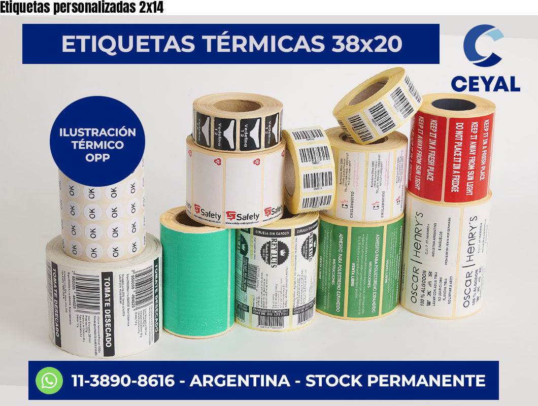 Etiquetas personalizadas 2×14