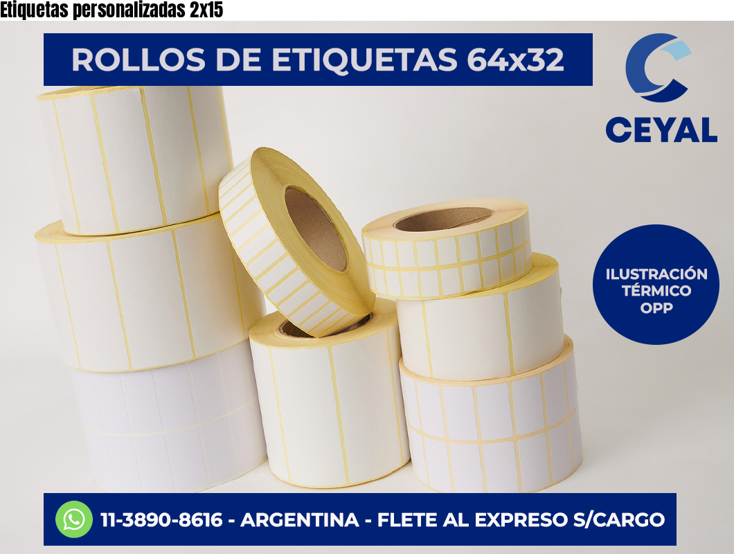 Etiquetas personalizadas 2×15