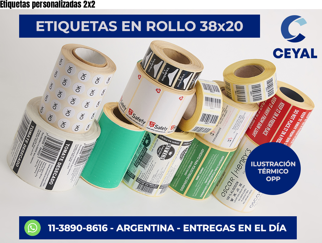 Etiquetas personalizadas 2×2