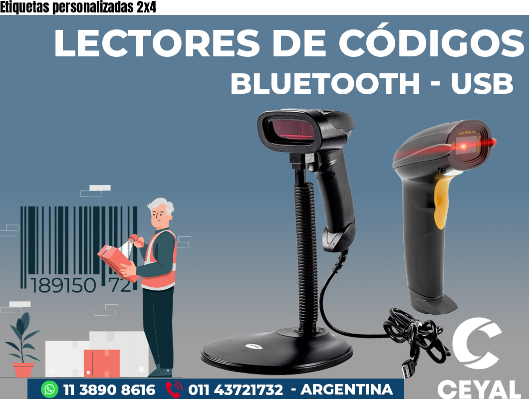 Etiquetas personalizadas 2x4