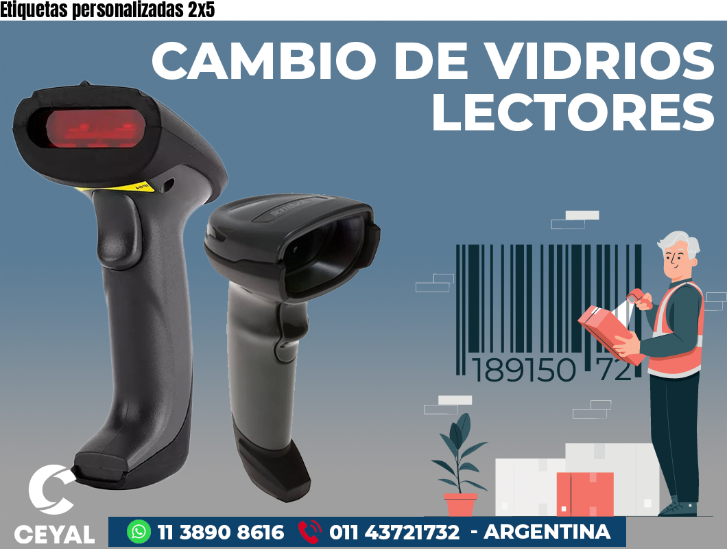 Etiquetas personalizadas 2x5 