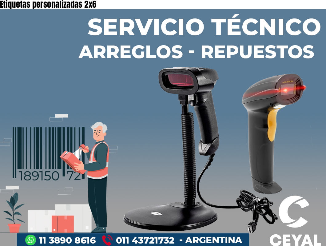 Etiquetas personalizadas 2x6
