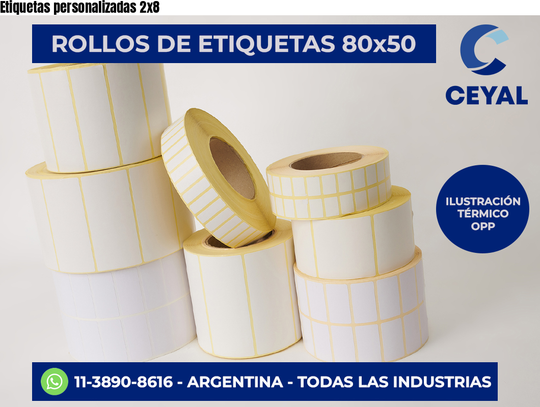 Etiquetas personalizadas 2×8