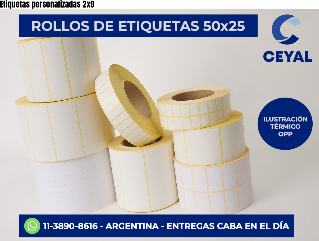 Etiquetas personalizadas 2×9