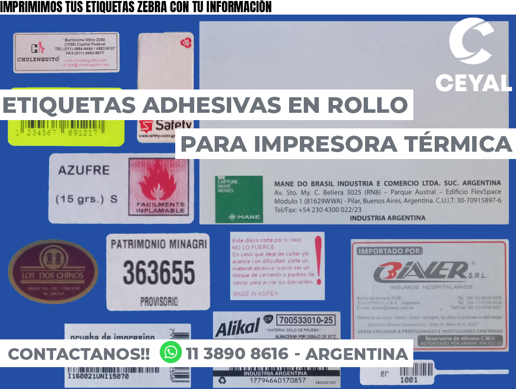IMPRIMIMOS TUS ETIQUETAS ZEBRA CON TU INFORMACIÓN