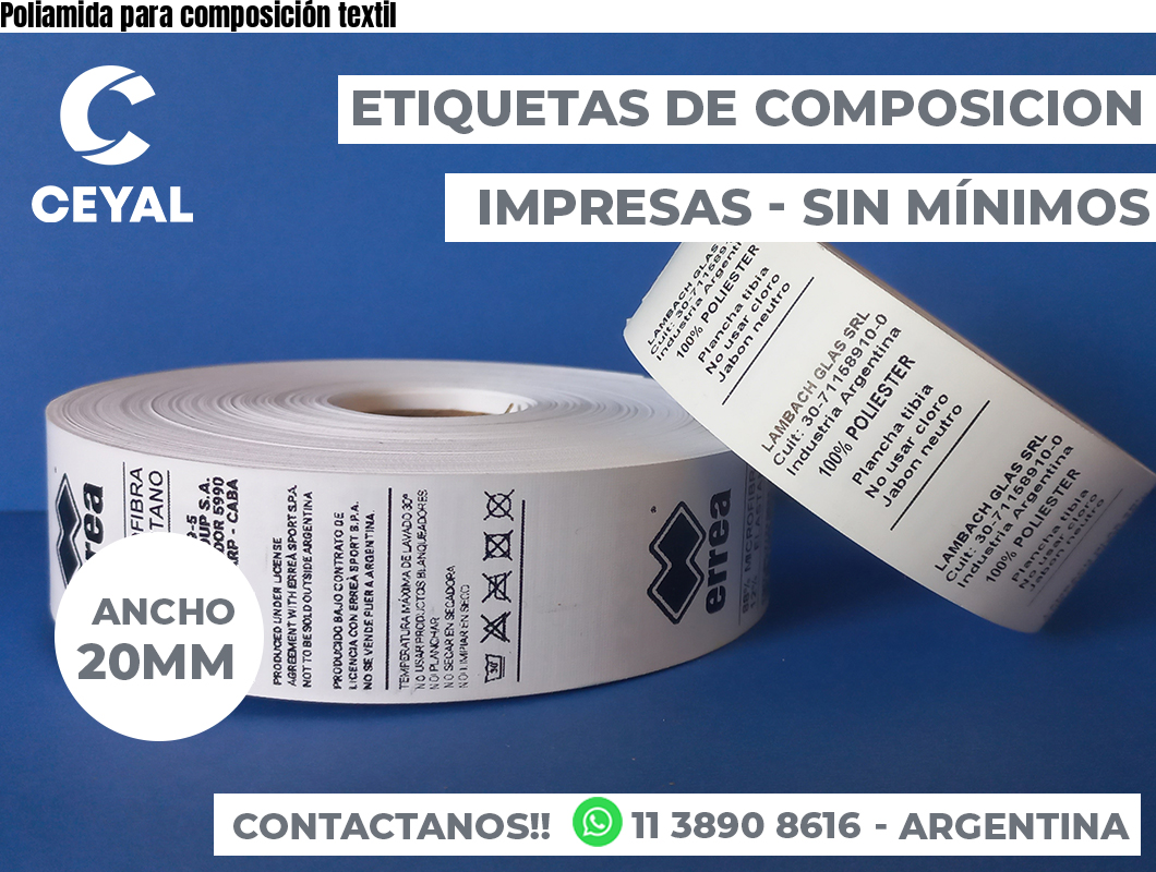 Poliamida para composición textil