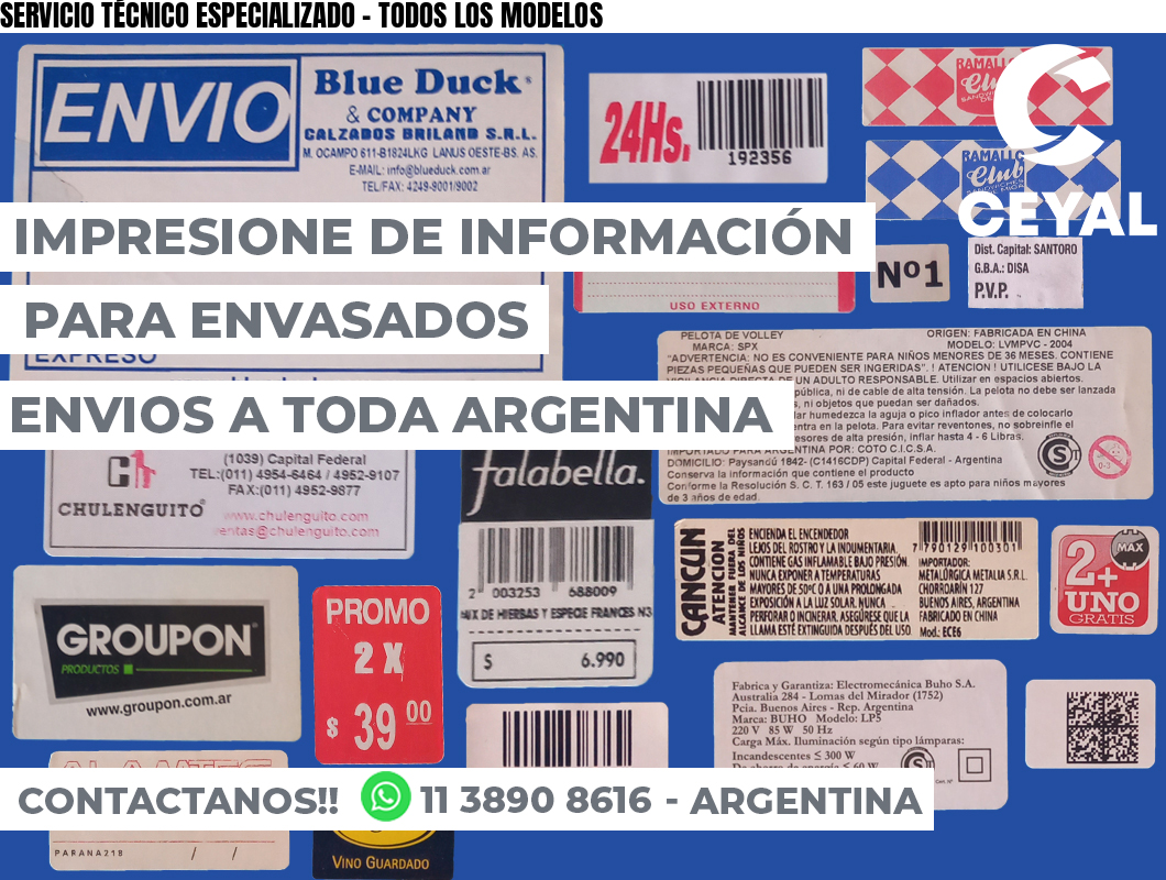 SERVICIO TÉCNICO ESPECIALIZADO - TODOS LOS MODELOS
