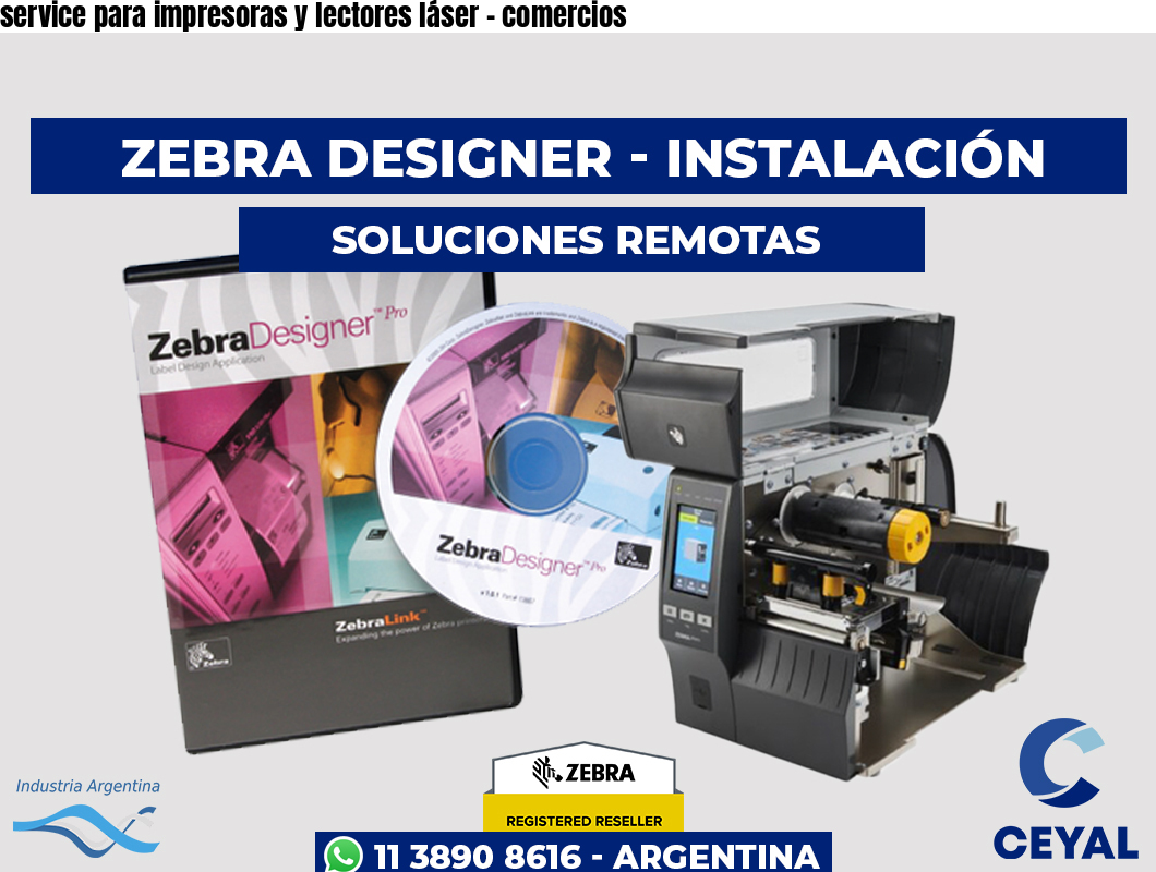 service para impresoras y lectores láser – comercios