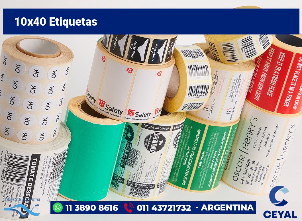 10x40 Etiquetas