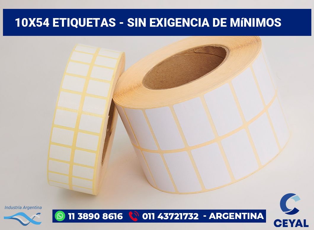 10x54 Etiquetas