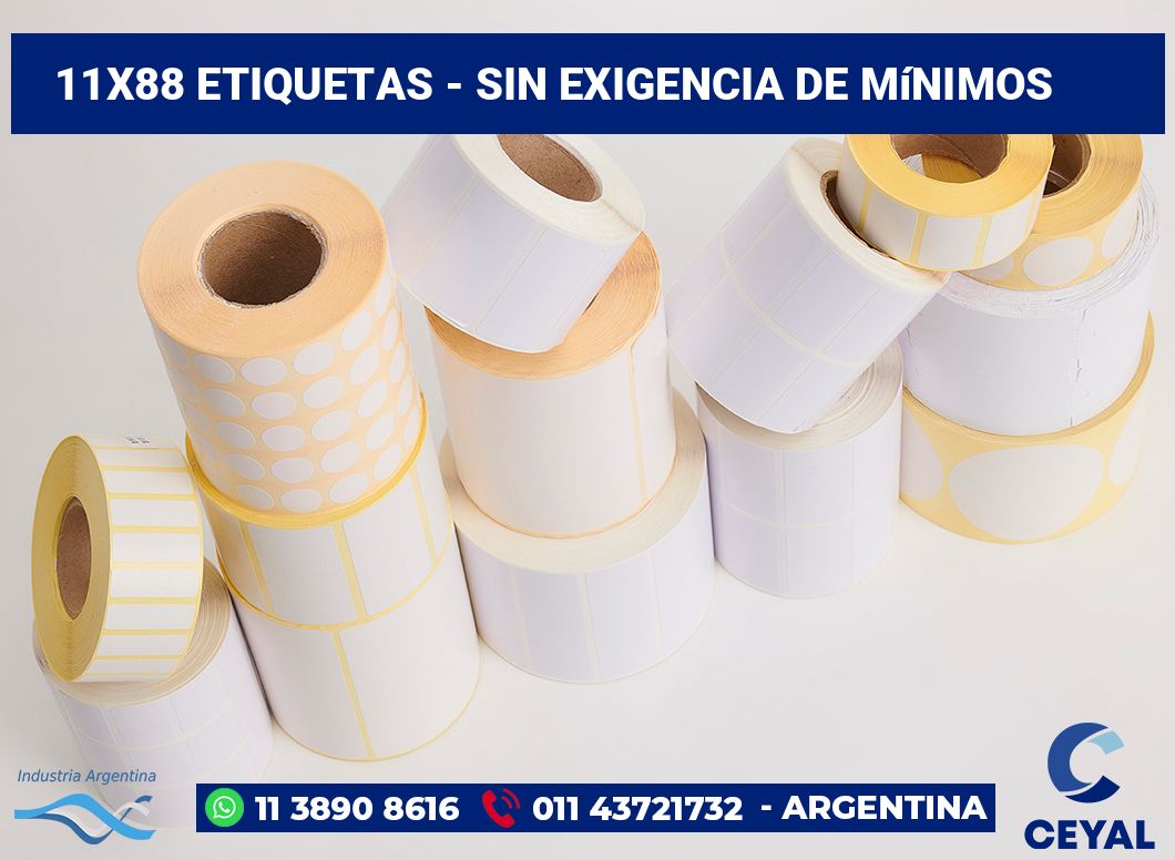 11x88 Etiquetas
