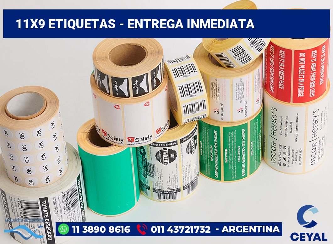 11x9 Etiquetas