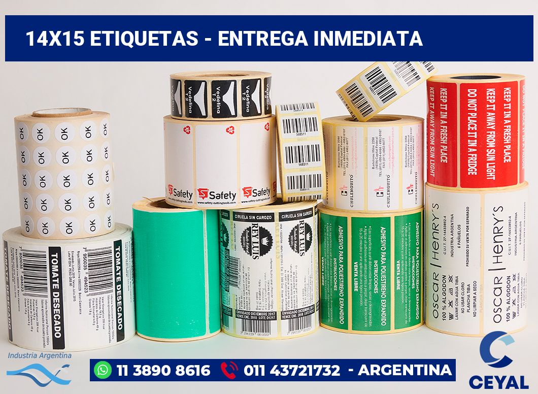 14x15 Etiquetas