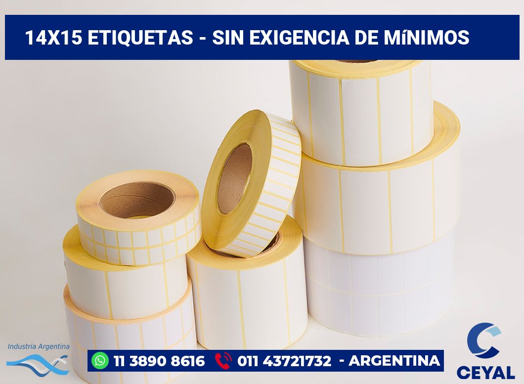 14×15 Etiquetas