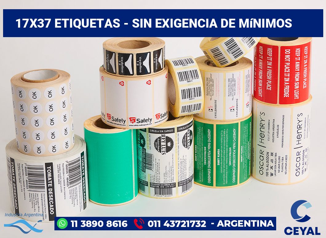 17×37 Etiquetas