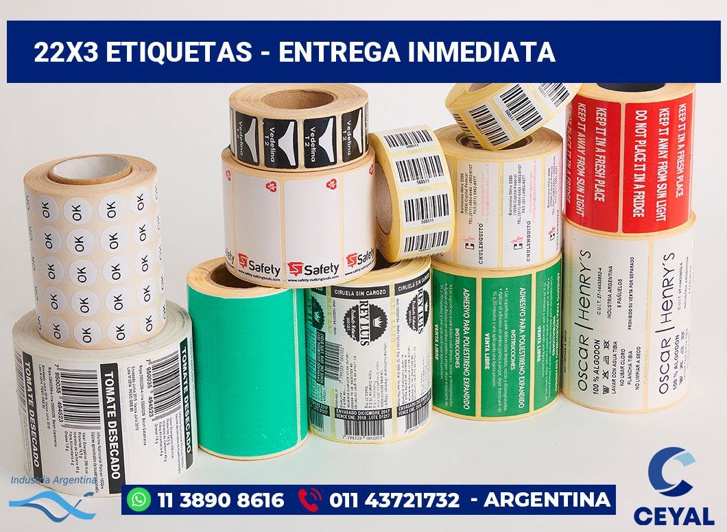 22×3 Etiquetas