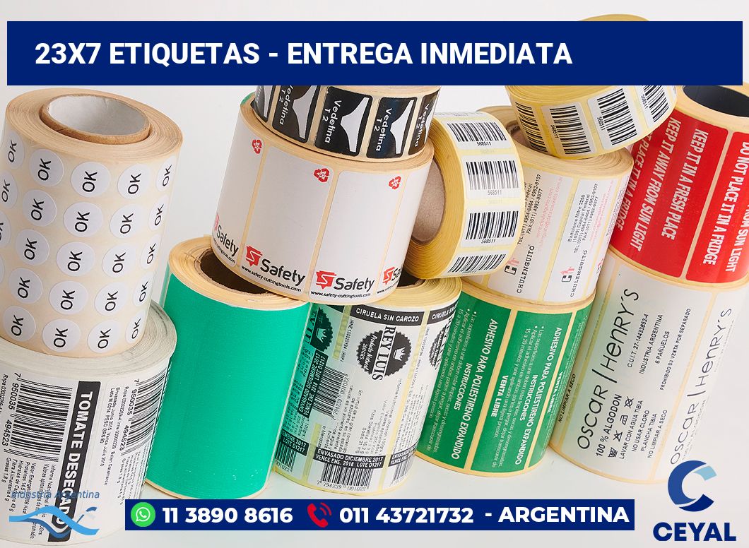 23×7 Etiquetas