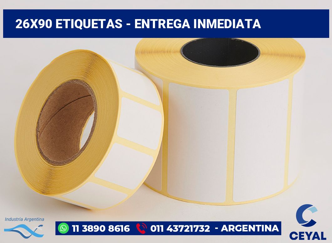 26x90 Etiquetas