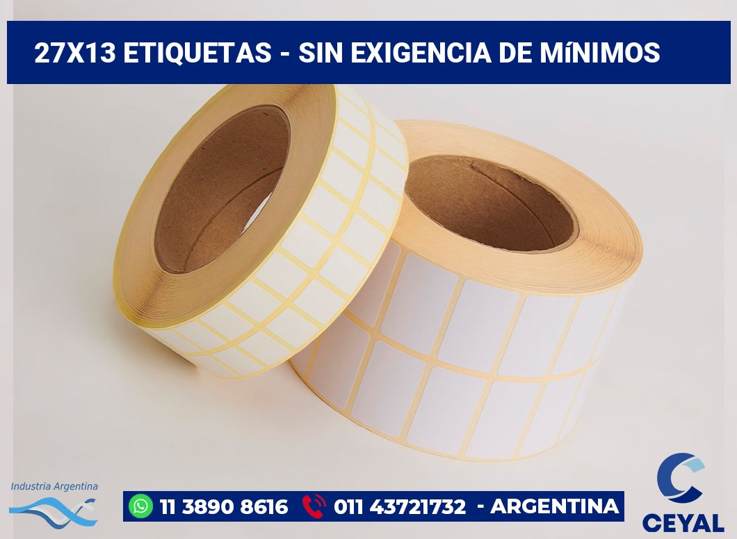 27x13 Etiquetas