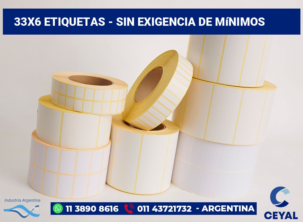 33×6 Etiquetas