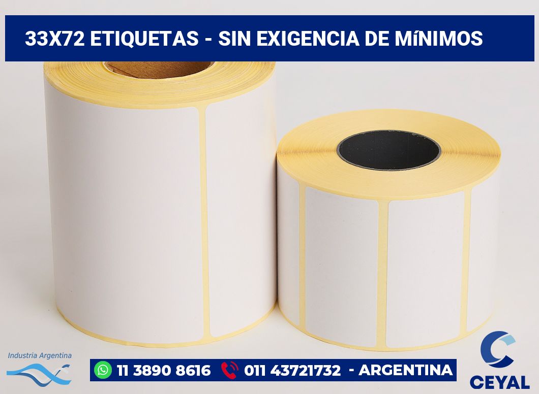 33x72 Etiquetas