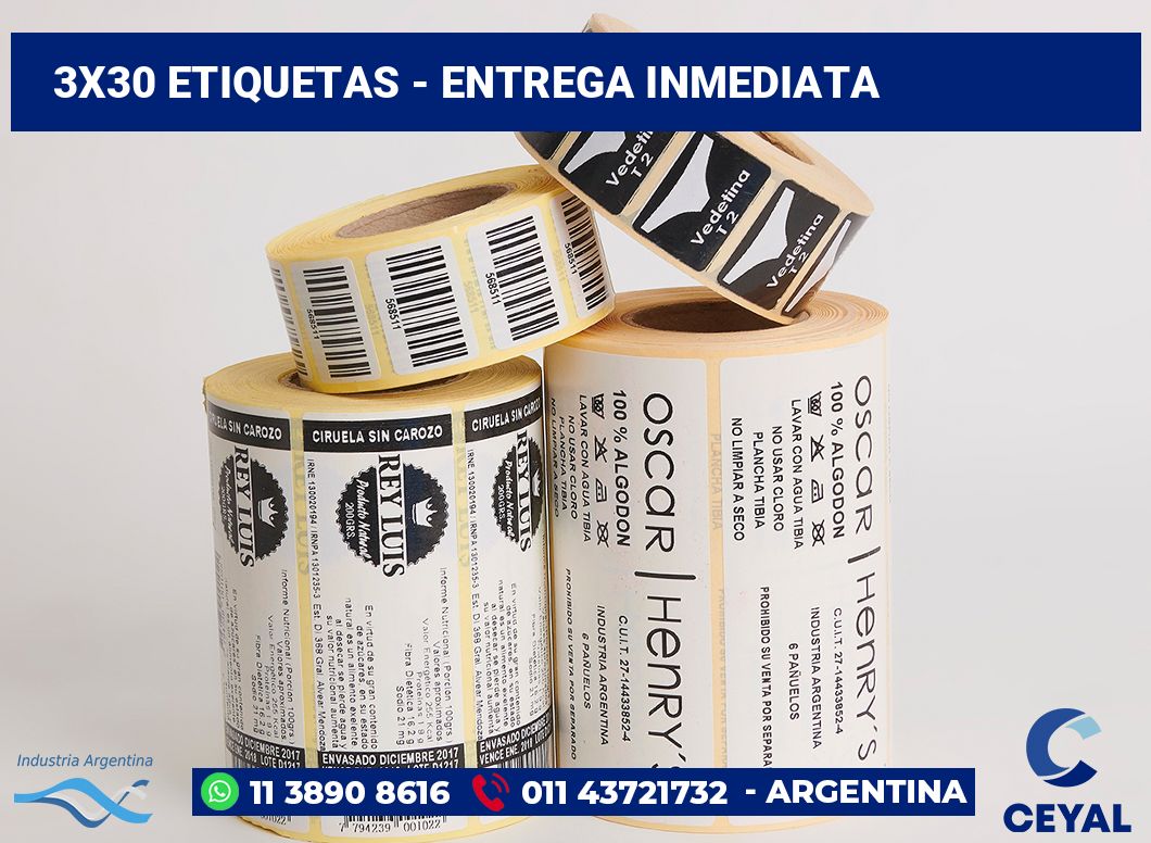 3x30 Etiquetas