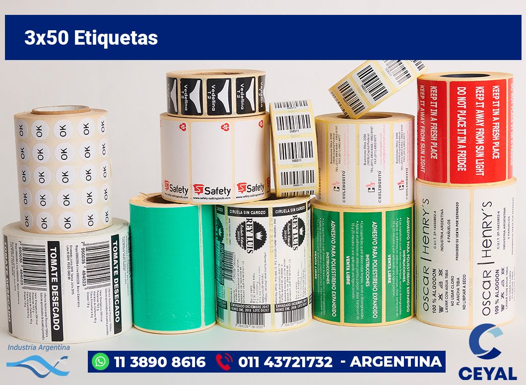 3x50 Etiquetas