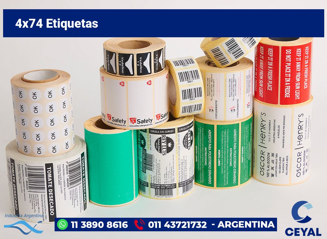 4x74 Etiquetas