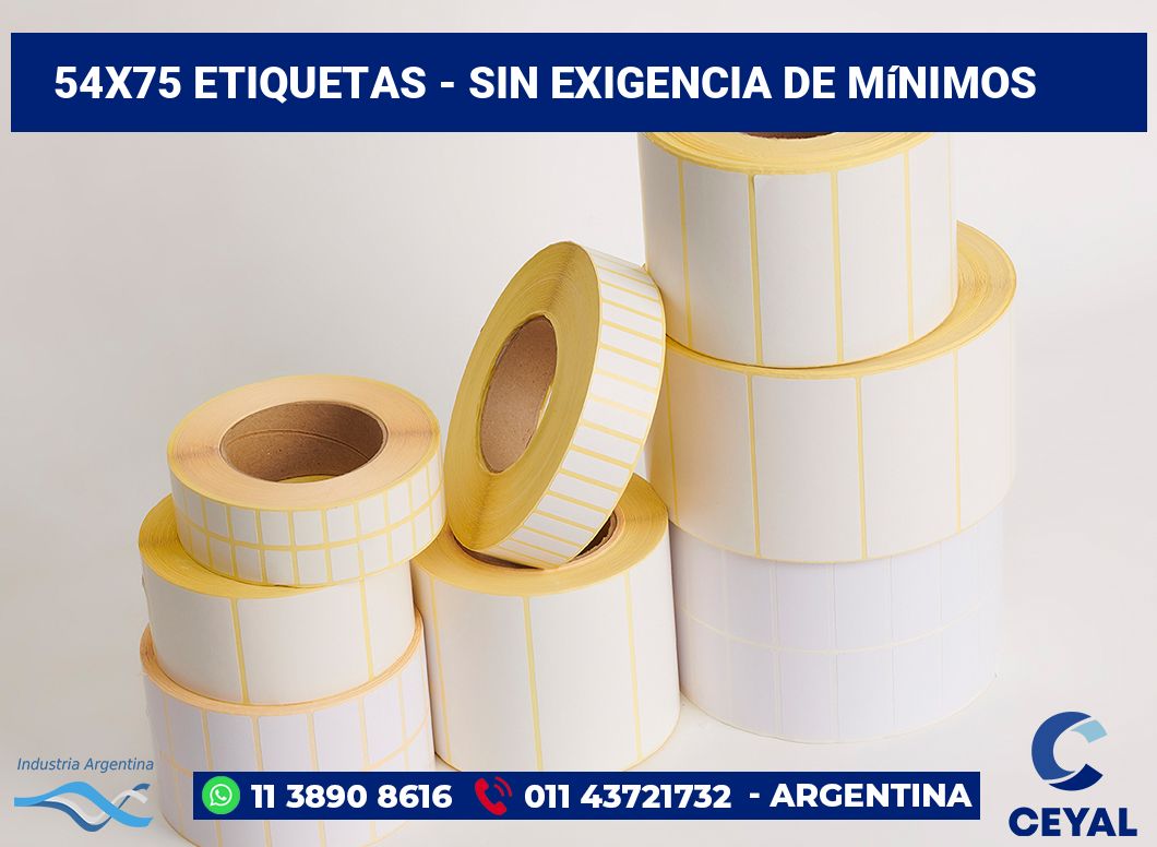 54×75 Etiquetas