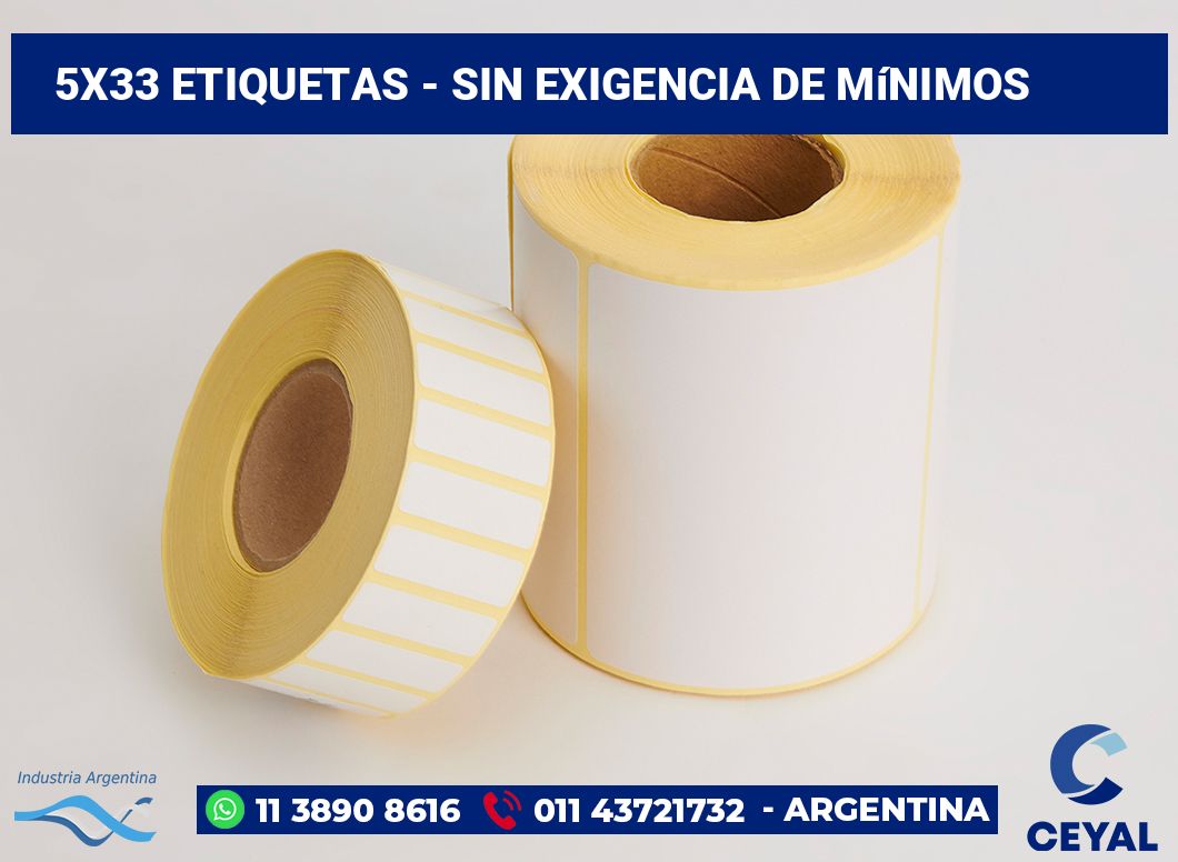 5×33 Etiquetas
