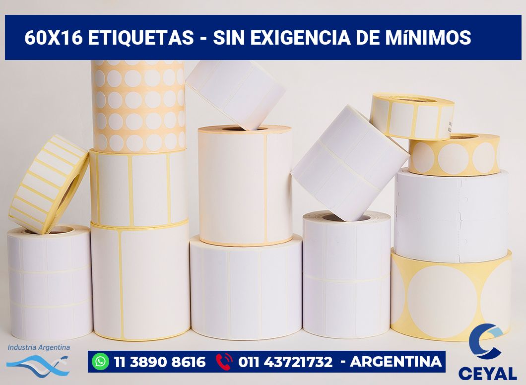 60×16 Etiquetas