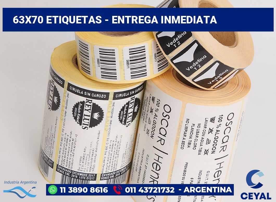 63x70 Etiquetas