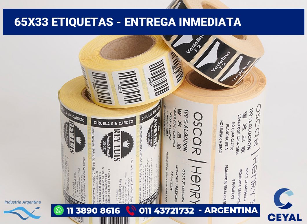 65x33 Etiquetas